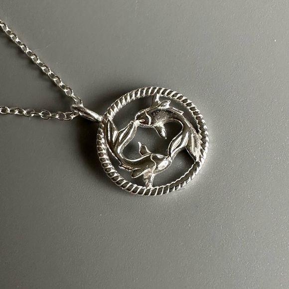Sterling Silver Pisces Necklace - Picture 11 of 12